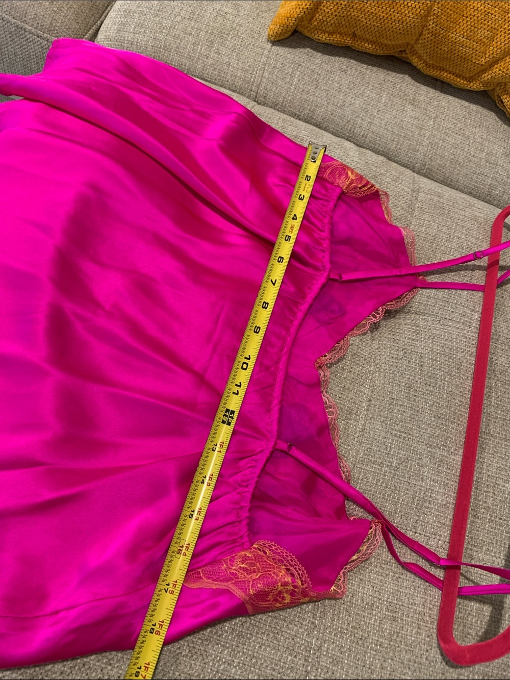 100% silk sexy Boheme Hot Pink Embroidered Butterfly Camisole🦋☘️🌺 - Picture 13 of 15